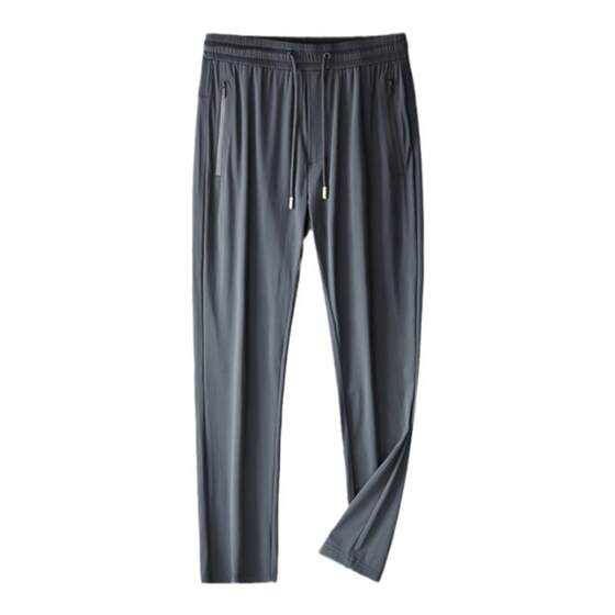 Ice Silk Speed ​​drying 丨 Summer thin men's sports pants straight pants loose and vertical anti -wrinkle long pants casual pants men's pants
