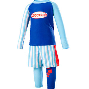 KK Tree Children's Swimming Clothes, Boys Split swimwear, Class A Girls' Swimming Clothes, Sun Protection, Baby Long sleeved Hot Springs