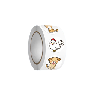 
Cartoon small animal roll stickers teacher reward stickers student handbook decoration stickers takeaway packaging sealing stickers