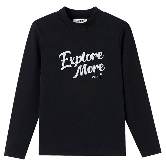 
Annai children's clothing boys and girls mid-collar long-sleeved T-shirt sweater autumn new stretch bottoming shirt