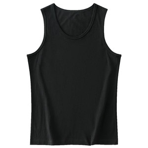 Men's vest pure cotton summer loose fitness sports, shoulder basketball scumor camisole camisole yellow sleeveless T -shirt