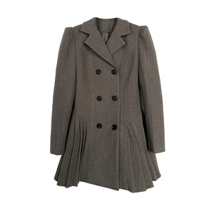 IN MIMIFACE British style lapel double-breasted waistband khaki windbreaker women's temperament short jacket
