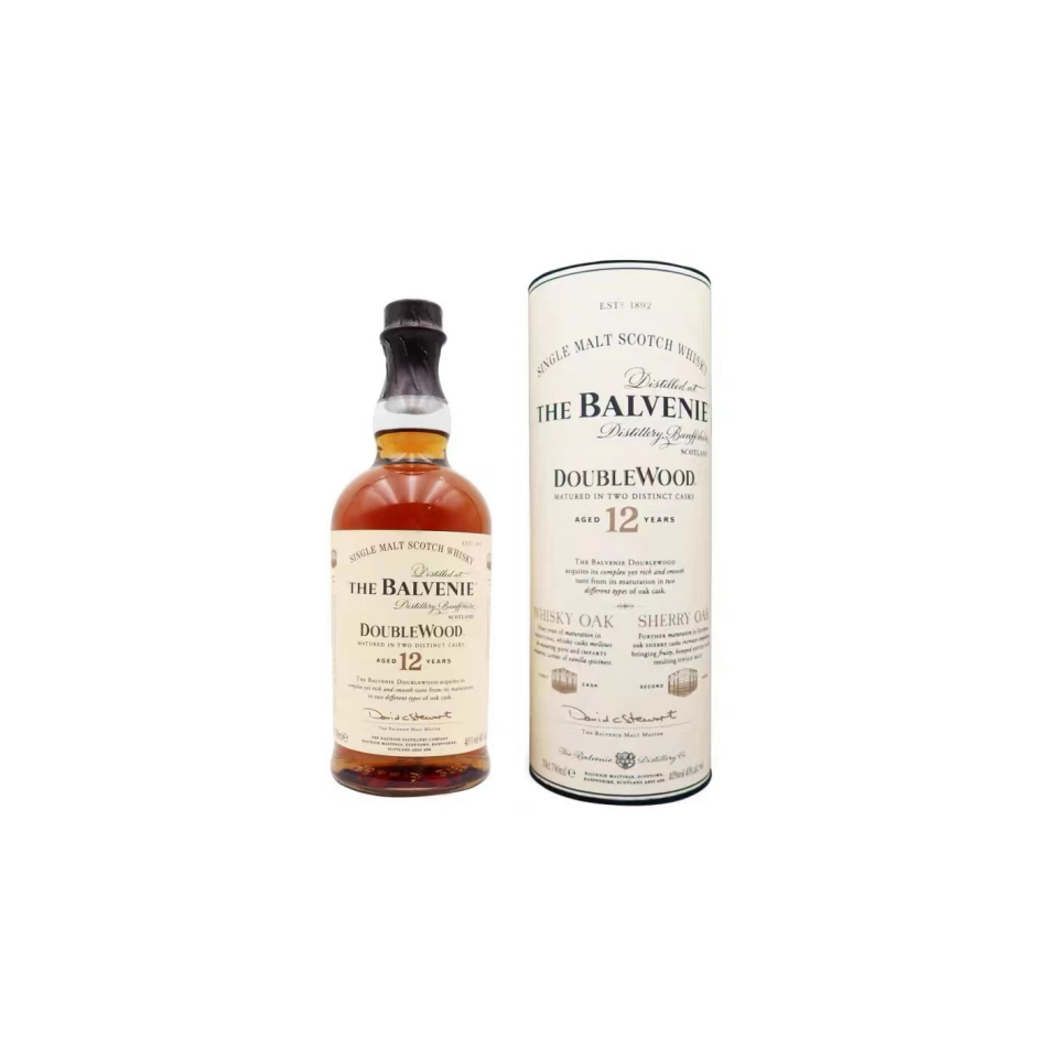 百富12年双桶Balvenie单一麦芽苏格兰威士忌 700ml原装进口洋酒
