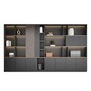 
Office bookcase boss background cabinet file cabinet wooden information cabinet storage cabinet storage cabinet wall floor-to-ceiling cabinet