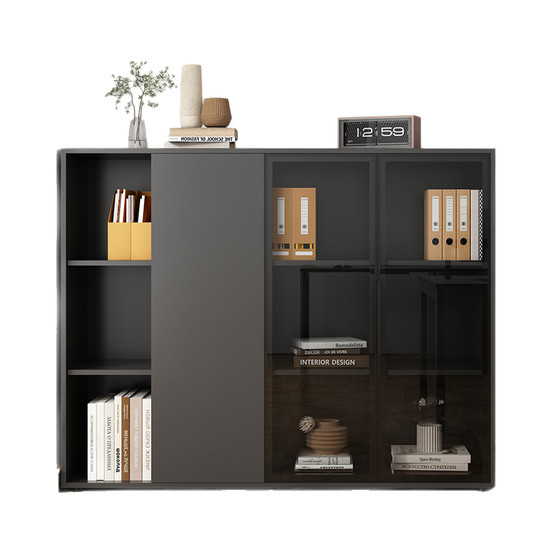 
Office furniture file cabinet information cabinet storage cabinet simple office floor-to-ceiling door matching bookcase can be customized