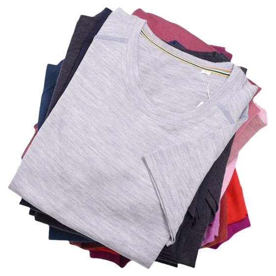 
Merino wool quick drying clothes outdoor sports t-shirt women's summer short-sleeved merino running and mountaineering base top