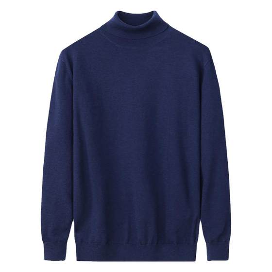 
Modal turtleneck sweater black pullover casual business white sweater winter inner warm base shirt men