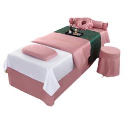 New Special Price Beauty Bed Cover Four-piece Set Light Luxury Beauty Salon Physiotherapy Shampoo Bed Cover Massage Bed Cover With Hole Customization