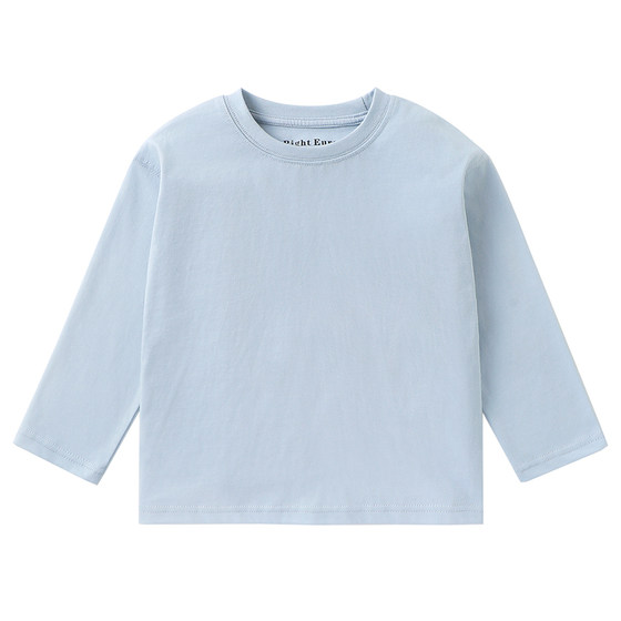 
Right European children's pure cotton casual long-sleeved T-shirt boys' spring and autumn breathable inner bottoming shirt baby spring top