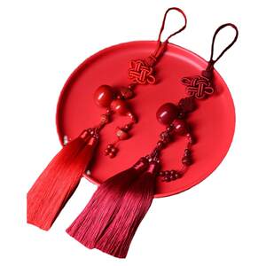 
Red cinnabar Fulu Corning gourd car pendant for men and women purple gold imperial sand rearview mirror car safety pendant
