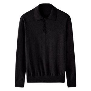 
[Cashmere Skin-friendly and Warm] CULTUM Autumn and Winter Long Sleeve POLO Collar Sweater Men's Underwear Sweater Base Shirt