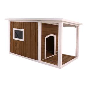 
Solid wood dog house for all seasons dog villa outdoor rainproof dog cage medium and large dog kennel balcony kennel dog house