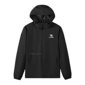 Camel sports jacket for women autumn windbreaker jacket hooded outdoor soft shell mountaineering waterproof windproof thin velvet jacket for men