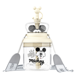 Oficiální Disney Pohár Na Vodu Mickey S Brčkem Vysoce Hodnotný Přenosný Pohárek Letní Studentská Konvice Dárek K Narozeninám
