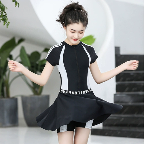 Купальник, раздельное спортивное быстросохнущее боди для школьников, подходит для подростков