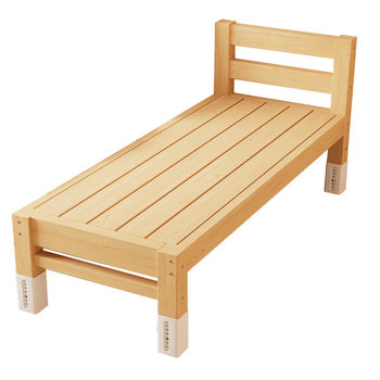 Splicing bed solid wood widened splicing king bed artifact