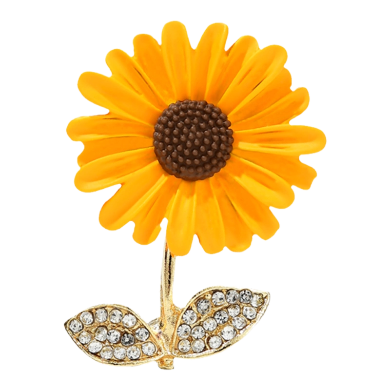 向日葵胸针饰品挂件胸章徽章高考一举夺魁中考葵花防走光别针女款