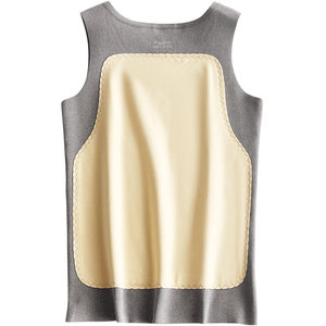 Lithded velvet warm vest men, velvet thickened without trace bottom, set up hot sleeveless shoulder cotton folders