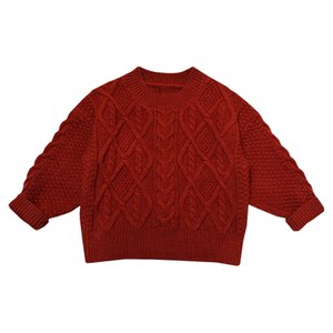 
Keep it yourself! Children's red sweater for winter boys' New Year's clothing for 1-3 years old baby girl on white underwear knitted sweater