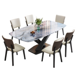 [Limited time discount] Simple super crystal stone rectangular table