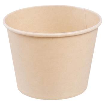 Paper bowl natural color waterproof and oil-proof take-out commercial environmentally friendly