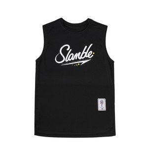 SLAMBLE sleeveless sports T -shirt wide shoulder, shoulder casual, breathable elastic, loose, hydrated, sweats, men's basketball vest