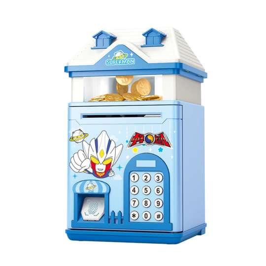 Taijia スーパーマン 貯金箱 - 星空デザインのパスワードボックス