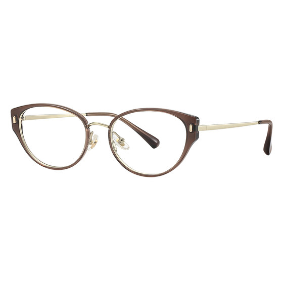 
Ultra-light pure titanium cat eye brown glasses 26 new anti-blue light frames for women can be equipped with Zeiss myopia degree 35033