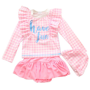 Korean beach sunscreen princess girl cute powder swimsuit