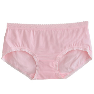 
Free shipping Caitian cotton underwear women's 5088 boxer mid-low waist cotton hip-covering lace edge girls' pants