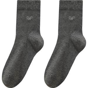 Hengyuanxiang boneless socks men's spring and autumn winter men's mid-tube socks pure cotton antibacterial, odor-proof, breathable and sweat-absorbing stockings