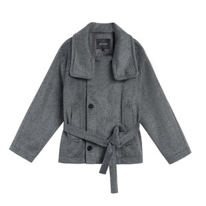 Mulvan retro design sensor woolen coat female autumn and winter loose and thin short temperament small woolen coat
