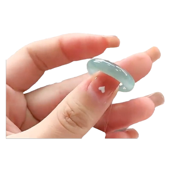 Green plum green tea cold style couple ring girlfriend
