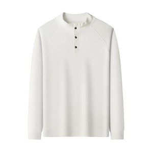 
Grinding velvet base shirt men's half turtleneck door buckle t-shirt men's long-sleeved autumn and winter youth underwear top