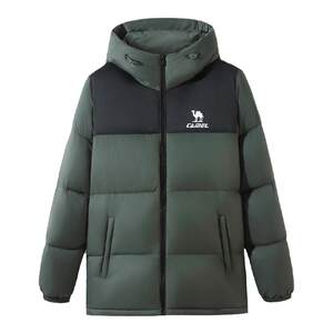 
The new style of the hot camel down jacket for women in autumn and winter, warm water-repellent hooded sports jacket for men