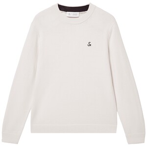 
[Machine washable] Jack Jones Men's 25th Spring New 33% Wool Sweater Embroidered LOGO Sweater