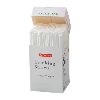Individually packaged transparent straws for children and maternity use