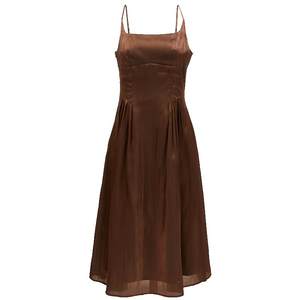 
[ONLY Outlet] Autumn and winter fashion commuting retro suspender A-line mid-length dress for women