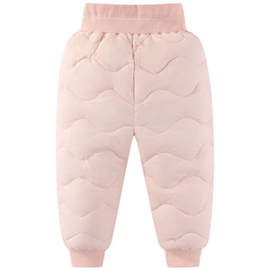 
Pom Bear children's down pants 2025 autumn and winter infants, boys and girls, light and warm outer wear long pants