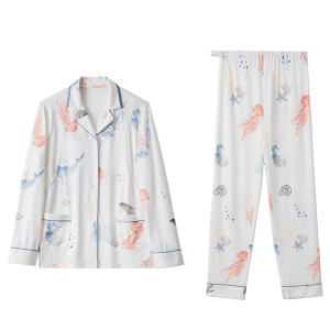 
Jingqi confinement clothes summer thin postpartum pure breastfeeding home clothes cotton pregnancy maternity pajamas home clothes set