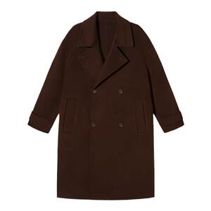 
PSO Brand men's and women's double-sided wool woolen coat mid-length loose woolen coat women's winter