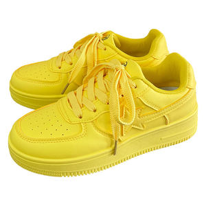 
Rose red low top thick sole height-enhancing fashion youth trendy style versatile college tie Hong Kong style casual star board shoes