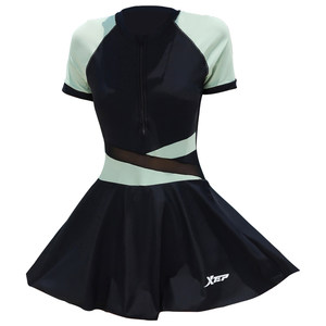 
Xtep swimsuit ladies conservative 2025 new fashionable slim one-piece sexy skirt vacation beach swimsuit