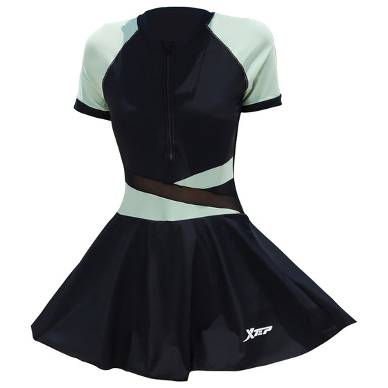 
Xtep swimsuit ladies conservative 2025 new fashionable slim one-piece sexy skirt vacation beach swimsuit