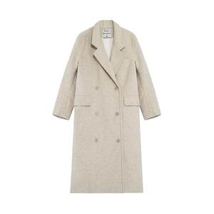 Fano suit collar woolen coat for women 2025 winter temperament commuting loose mid-length woolen coat