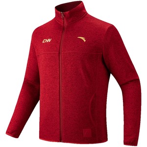
ANTA Fire Shell Fleece Jacket Liner Men's Earth Shell Outdoor Sports New Year Red Velvet Jacket Top Men