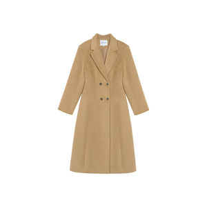 Pusumede black medium -long woolen coat Korean version of the waist waist high -end sensitivity suit suit female autumn and winter