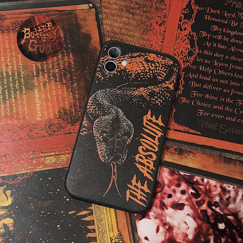 Butterflygun Dark Gothic THE ABSOLUTE SNAKE Custom Made Handmade Phone Case