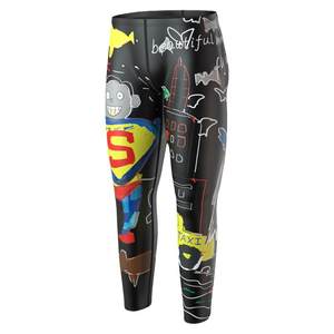 Flying fish Future men's nine -point swimming trunks Fashion Winter swimming warm -drying sports fitness large size long swimsuit trunks
