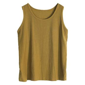 Solid color vest round neck pullover produced by Xiaoer